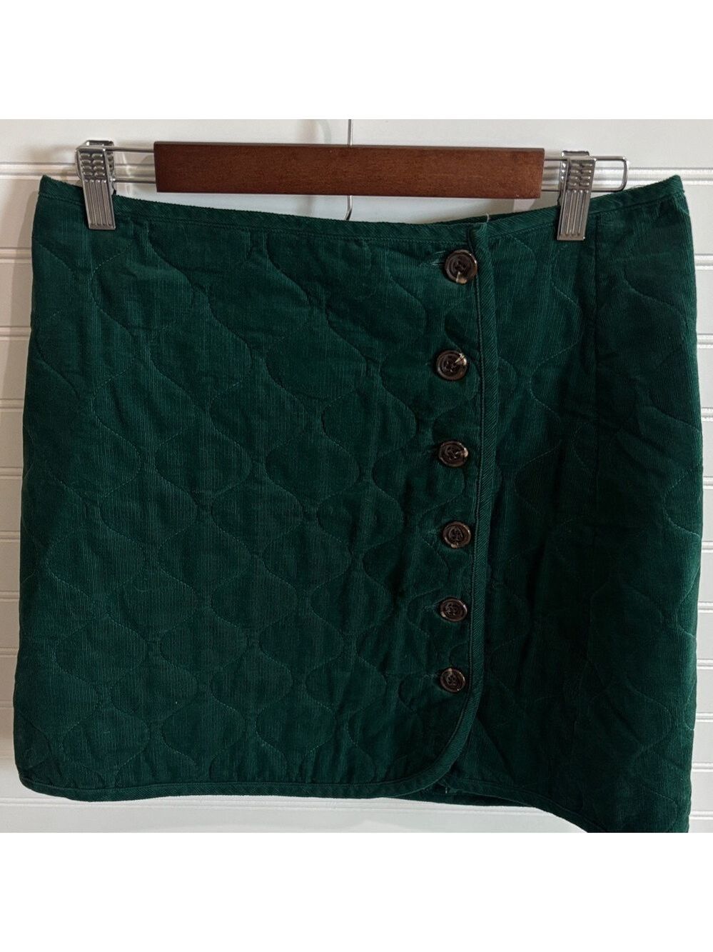 Copper Key Dark Green Quilted Mini Skirt - Picture 4 of 5
